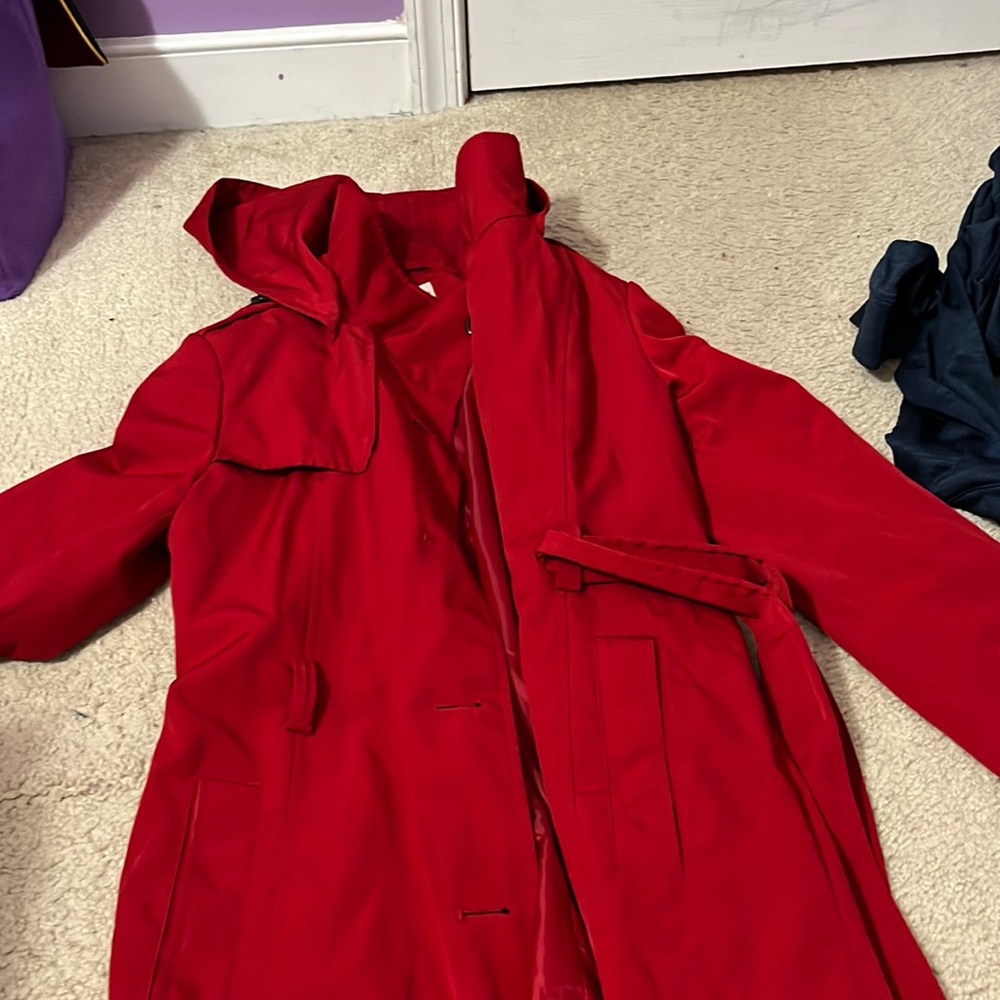 Long coat, red size medium
